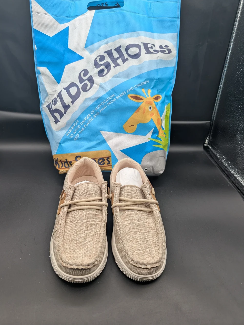 Kids Casual Slip-On Shoes in Beige - Comfortable Everyday Wear